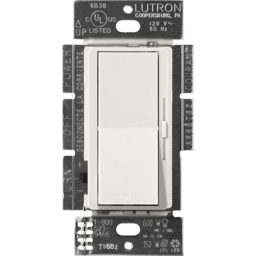 Lutron Diva 0-10V LED Dimmer - Single-Pole / 3-Way - 8A - 120-277V - Lunar Gray