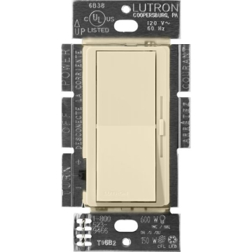 Lutron Diva 0-10V LED Dimmer - Single-Pole / 3-Way - 8A - 120-277V - Sand