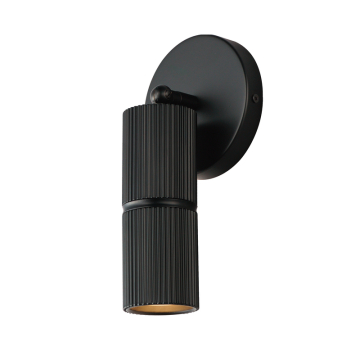ET2 Reeds LED Spot Light - 360 Lumens - 3000K - 120V - Black - Clear Ribbed Glass