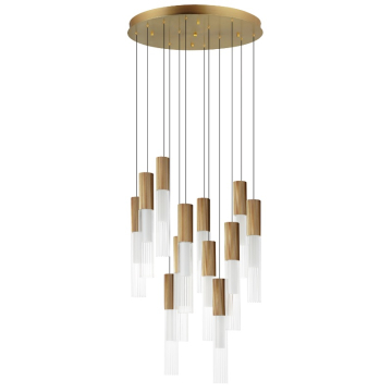 ET2 Reeds Multi-Light LED Pendant - 3000K - 2,880 Lumens - 120V - Gold