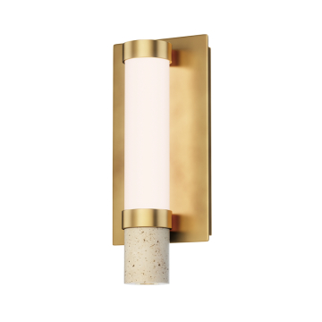 ET2 Travertine 1-Light LED Wall Sconce - 3000K - 120-277V - Travertine / Gold