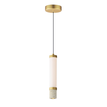 ET2 Travertine 1-Light LED Pendant - 3000K - 120-277V - Travertine / Gold