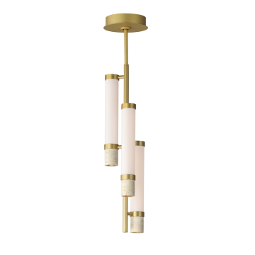 ET2 Travertine 3-Light LED Pendant - 3000K - 120-277V - Travertine / Gold