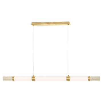 ET2 Travertine Linear LED Pendant - 3000K - 120-277V - Travertine / Gold