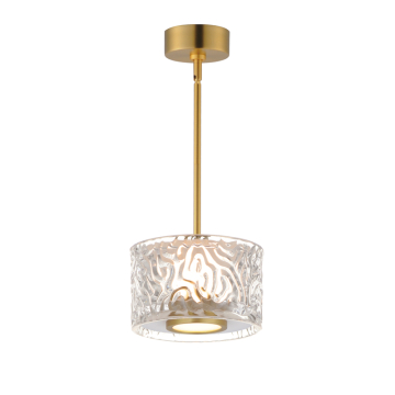 ET2 Elysian 1-Light LED Pendant - 3000K - 120-277V - Natural Aged Brass