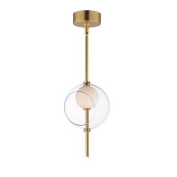 ET2 Martini 8" LED Pendant - 3000K - 120-277V - Natural Aged Brass