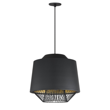 ET2 Phoenix 18.5" LED Pendant - 3000K - 650 Lumens - 120V - Black / Gold