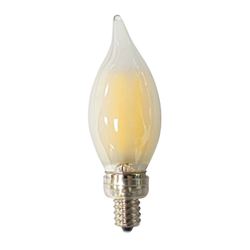 Westgate LED Filament Frosted Bent Tip Candelabra Lamp - E12 Base - 5W - 2700K - 300 Lumens - 120V