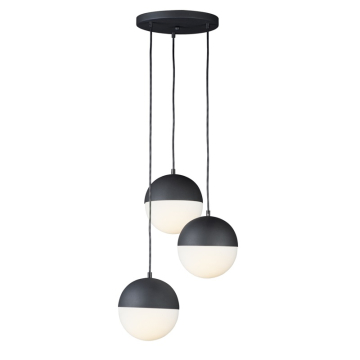 ET2 Half Moon LED Multi-Light Pendant - Round - 3000K - 1,350 Lumens - 120V - Black