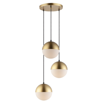 ET2 Half Moon LED Multi-Light Pendant - Round - 3000K - 1,350 Lumens - 120V - Metallic Gold