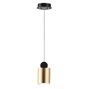 ET2 Nob LED Mini Pendant Cylinder - 3000K - 450 Lumens - 120V - Black / Gold