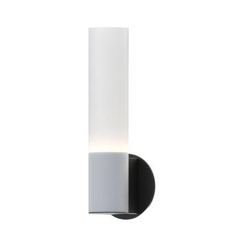 ET2 Highball Frosted LED Wall Sconce - 400 Lumens - 10W - 3000K - 120-277V - Black - Translucent Frost Glass