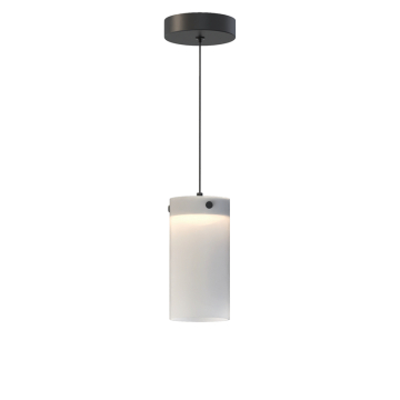 ET2 Highball Frosted LED Mini Pendant - 400 Lumens - 10W - 3000K - 120-277V - Black - Translucent Frost Glass