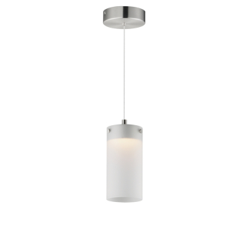 ET2 Highball Frosted LED Mini Pendant - 400 Lumens - 10W - 3000K - 120-277V - Satin Nickel - Translucent Frost Glass