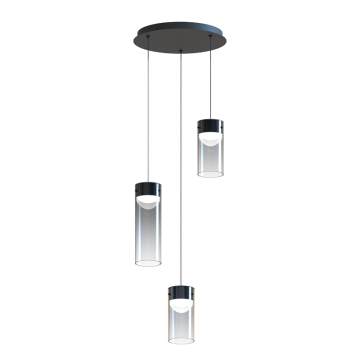 ET2 Highball 3-Light LED Pendant - 3000K - 120-277V - Gunmetal