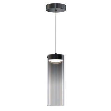 ET2 Highball Smoke LED Single Pendant - 400 Lumens - 10W - 3000K - 120-277V - Gunmetal - Graduating Smoke Glass