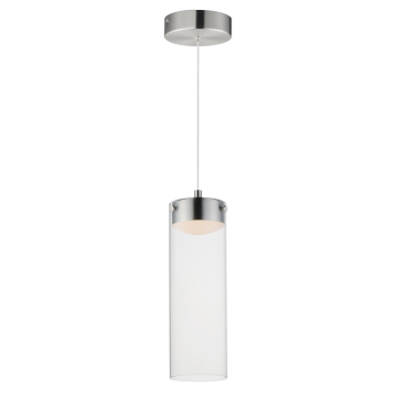 ET2 Highball Clear LED Pendant - 400 Lumens - 10W - 3000K - 120-277V - Satin Nickel