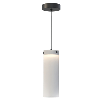 ET2 Highball Frosted LED Single Pendant - 400 Lumens - 10W - 3000K - 120-277V - Black - Translucent Frost Glass