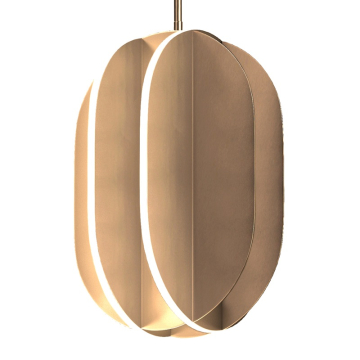 ET2 Interval LED Medium Ellipse Pendant - 3000K - 1,750 Lumens - 120V - Satin Brass