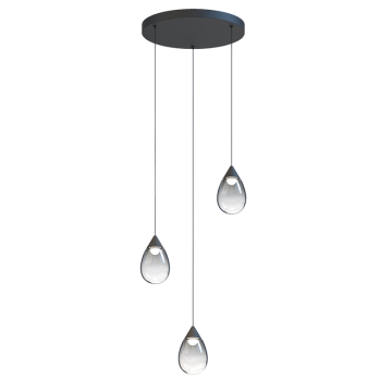 ET2 Dewdrop 3-Light LED Pendant - 3000K - 120-277V - Black
