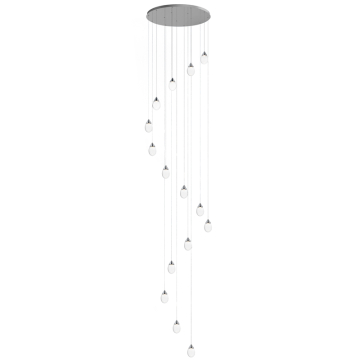 ET2 Dewdrop 15-Light LED Pendant - 3000K - 120-277V - Polished Chrome