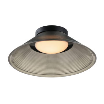 ET2 Jensen 12" Wall Sconce - 560 Lumens - 21W - 3000K - 120V - Black - Smoke Glass
