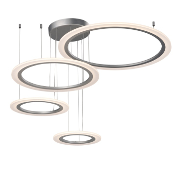 ET2 Saturn II 4-Light LED Pendant - 3000K - 3,950 Lumens - 120V - Matte Silver