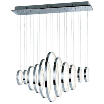 ET2 Hoops 11-Light LED Pendant - 3000K - 4,561 Lumens - 120V - Polished Chrome