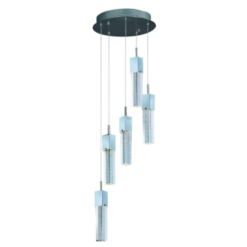 ET2 Fizz III 5-Light LED Pendant - Round Canopy - 3000K - 1,180 Lumens - 120V - Polished Chrome