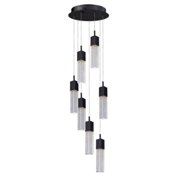 ET2 Fizz III 7-Light LED Pendant - Round Canopy - 3000K - 1,675 Lumens - 120V - Bronze