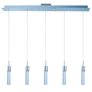 ET2 Fizz IV 5-Light LED Pendant - 3000K - 1,180 Lumens - 120V - Polished Chrome