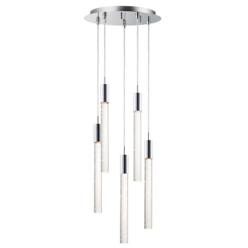 ET2 Big Fizz 5-Light LED Pendant - 3000K - 1,250 Lumens - 120V - Polished Chrome