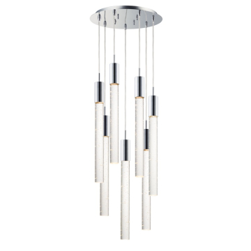 ET2 Big Fizz 7-Light LED Pendant - 3000K - 1,750 Lumens - 120V - Polished Chrome