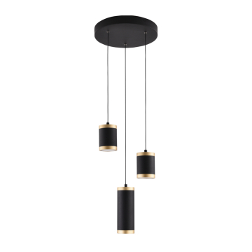 ET2 Cuff 3-Light LED Pendant - 3000K - 120-277V - Black / Gold