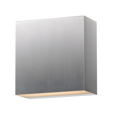 ET2 Cubed LED Outdoor Wall Sconce - 3000K - 650 Lumens - 120-277V - Satin Aluminum
