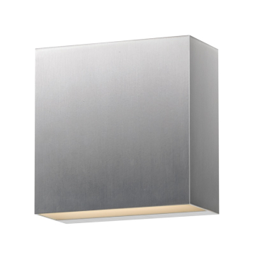 ET2 Cubed LED Outdoor Wall Sconce - Up + Down Light - 3000K - 650 Lumens - 120-277V - Satin Aluminum