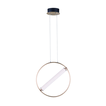 ET2 Flare 18" LED Pendant - 3000K - 850 Lumens - 120V - Black / Soft Gold