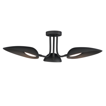 ET2 Marsh 3-Light LED Semi-Flush Mount - 3000K - 120V - Black