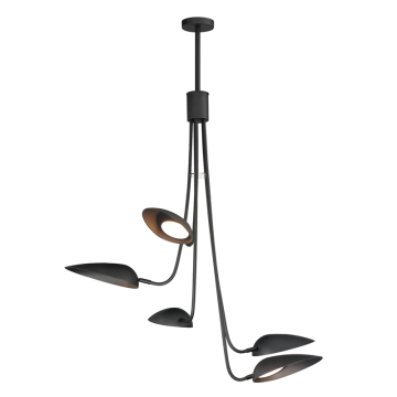 ET2 Marsh 5-Light LED Pendant - 3000K - 120V - Black