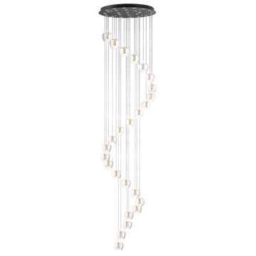 ET2 Newton 25-Light LED Pendant - 3000K - 4,200 Lumens - 120V - Black / Gold