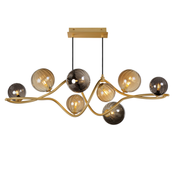 ET2 Planetary 8-Light LED Linear Pendant - 3000K - 120V - Gold
