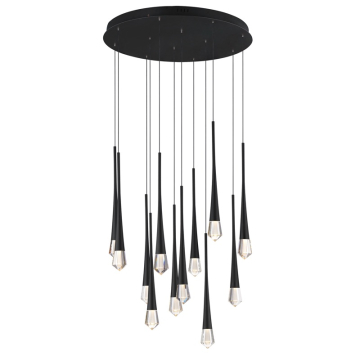 ET2 Pierce 12-Light LED Pendant - 3000K - 1,060 Lumens - 120V - Black