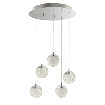 ET2 Orb II 5-Light LED Pendant - 3000K - 1,200 Lumens - 120V - Polished Chrome