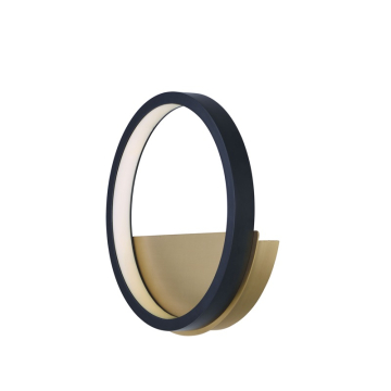 ET2 Hoopla LED Wall Sconce - 3000K - 440 Lumens - 120V - Black / Gold