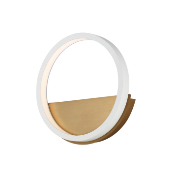 ET2 Hoopla LED Wall Sconce - 600 Lumens - 1W - 3000K - 120-277V - White / Gold
