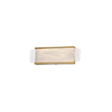 ET2 Celine 16" LED Bath Vanity - 560 Lumens - CCT Selectable - 120-277V - Natural Aged Brass - White Spiral Glass