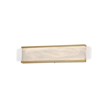 ET2 Celine 24" LED Bath Vanity - 920 Lumens - CCT Selectable - 120-277V - Natural Aged Brass - White Spiral Glass