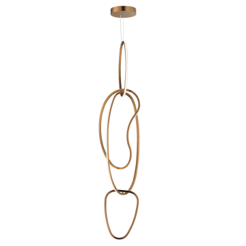 ET2 Unity Vertical LED Pendant - 3000K - 120-277V - Brushed Champagne