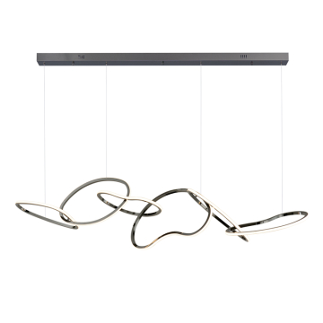 ET2 Unity 6-Light LED Pendant - 3000K - 120-277V - Black Chrome
