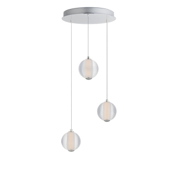 ET2 Rhythm 3-Light LED Pendant - 3000K - 120-277V - Polished Chrome